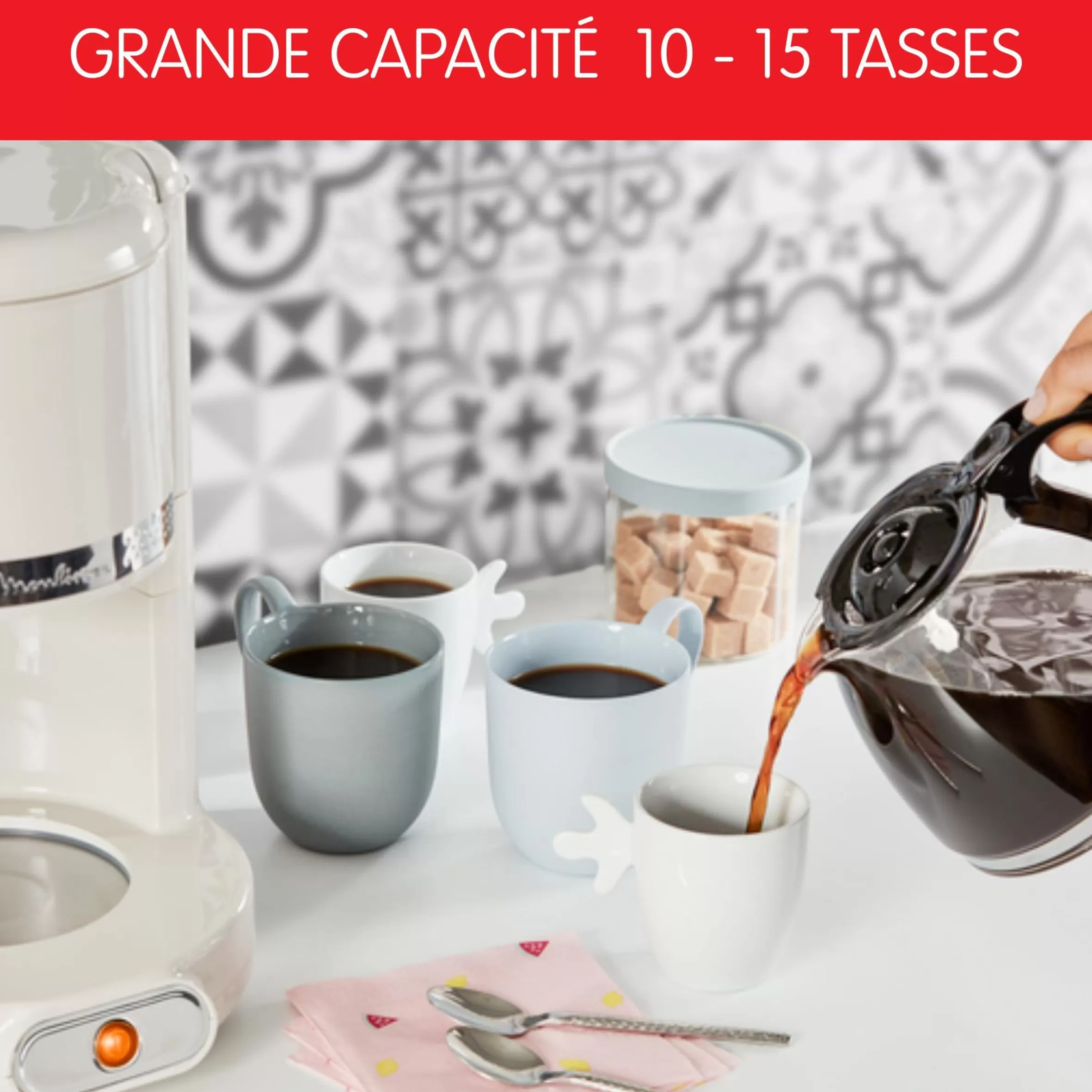 Cafetiere Filtre Soleil Ivoire, Design Vintage, Capacite 1,25L,-Moulinex Best