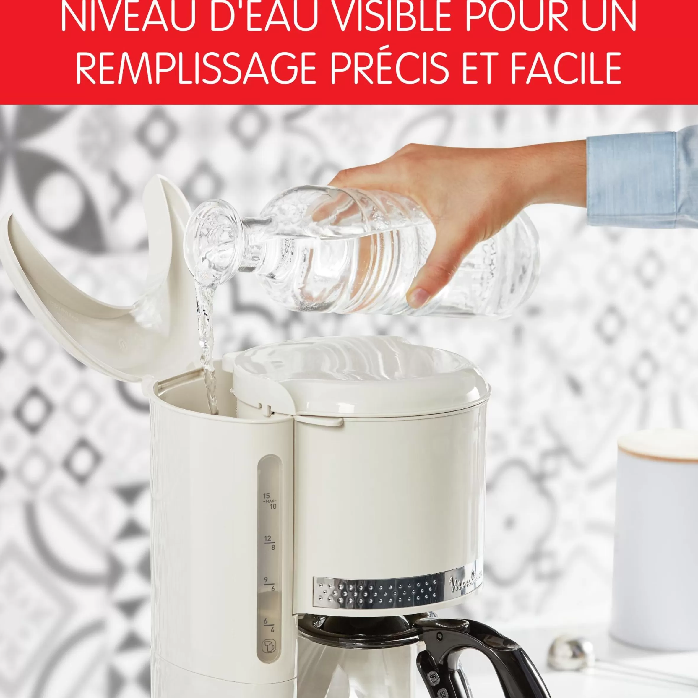 Cafetiere Filtre Soleil Ivoire, Design Vintage, Capacite 1,25L,-Moulinex Best