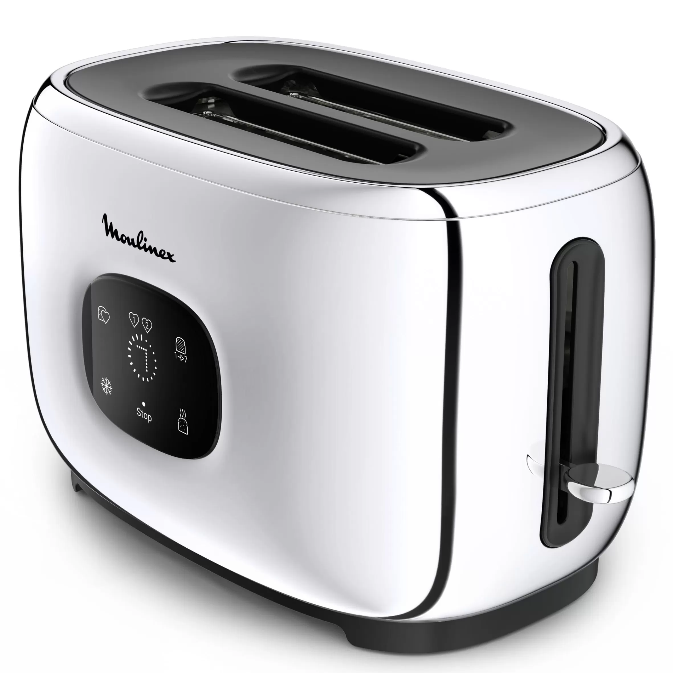 Grille Pain Inox 2 Fentes Majestuo Ecran Tactile Digital-Moulinex Discount