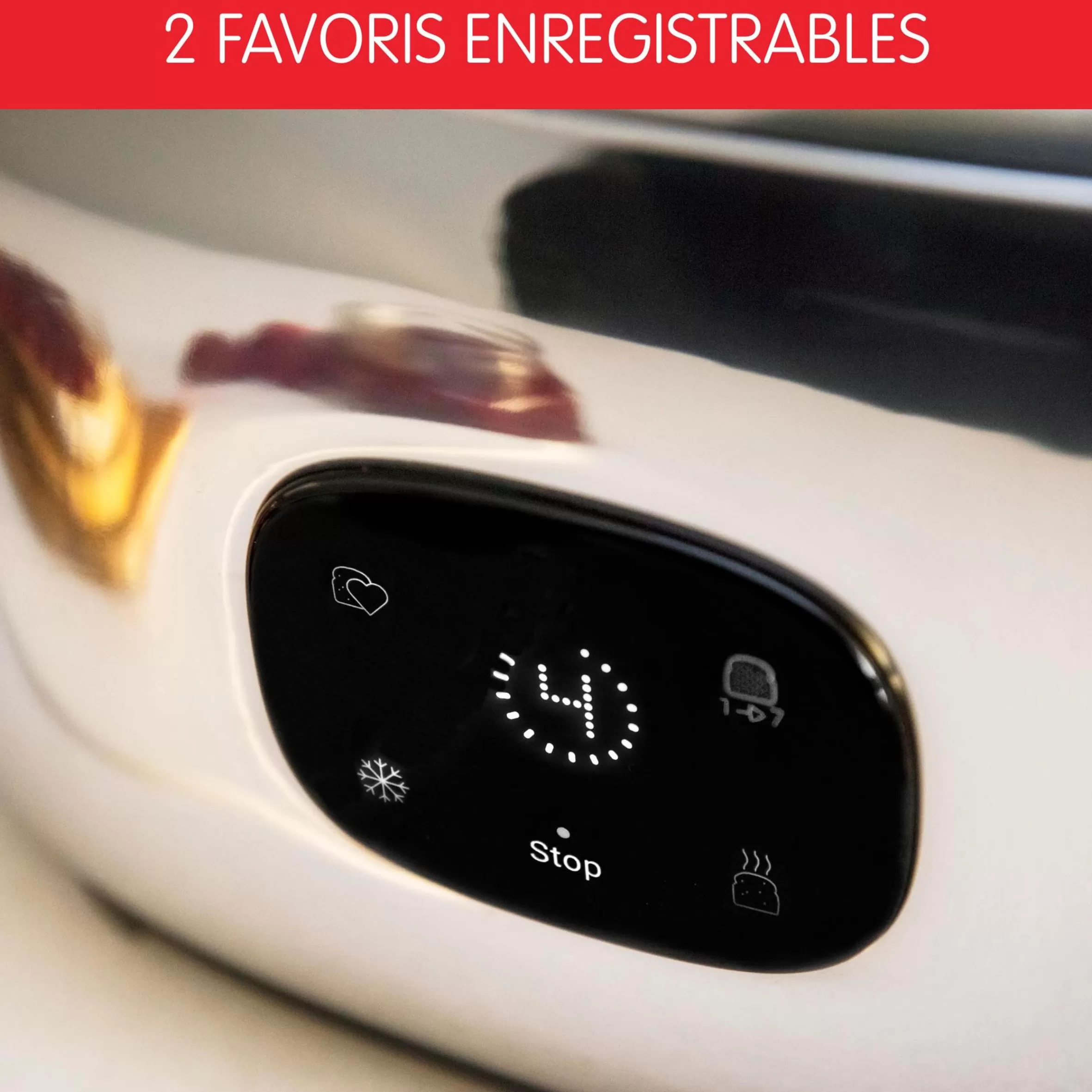 Grille Pain Inox 2 Fentes Majestuo Ecran Tactile Digital-Moulinex Discount