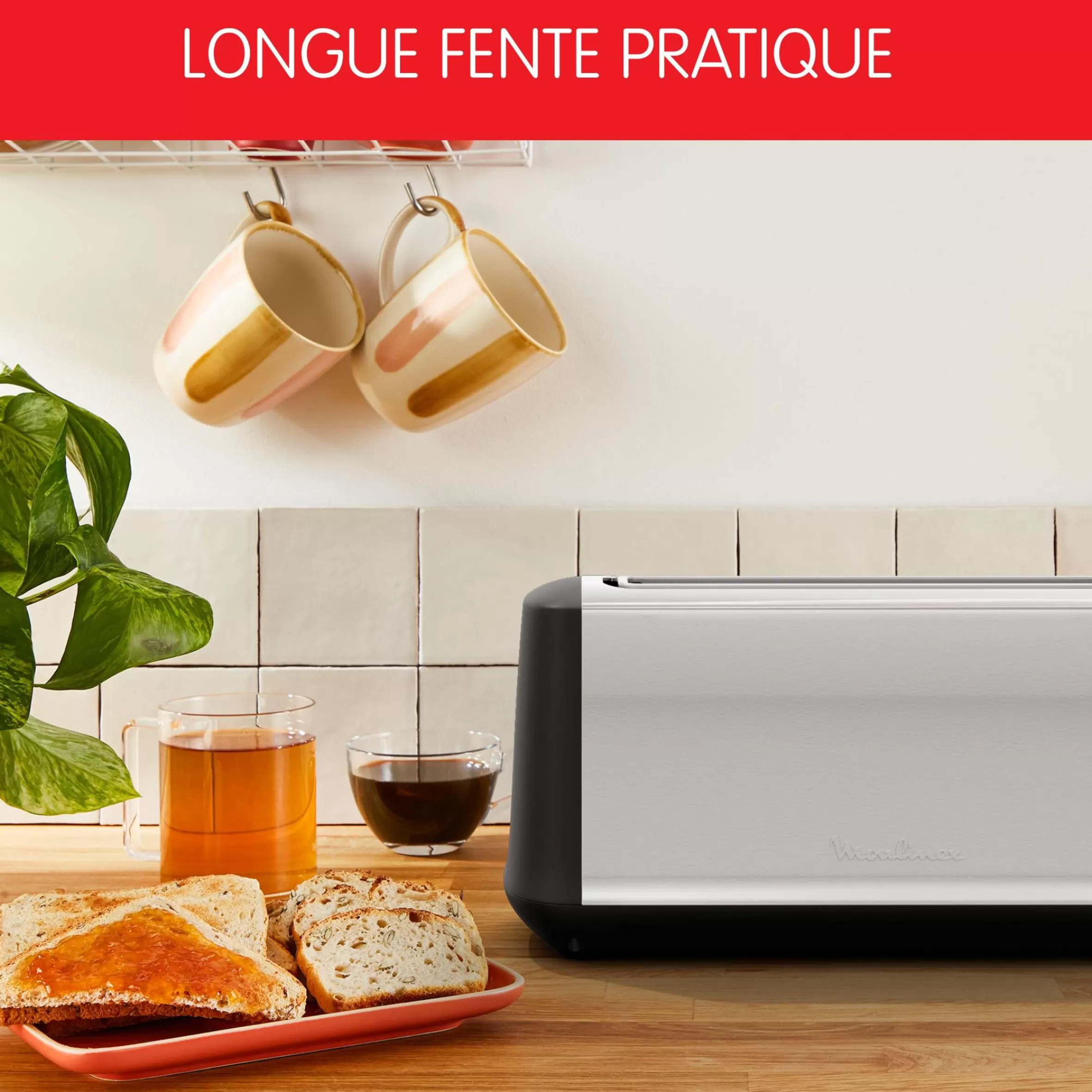 Grille Pain Subito Inox, 1 Longue Fente Longue 25 Cm, 7 Niveaux De Dorage-Moulinex Cheap