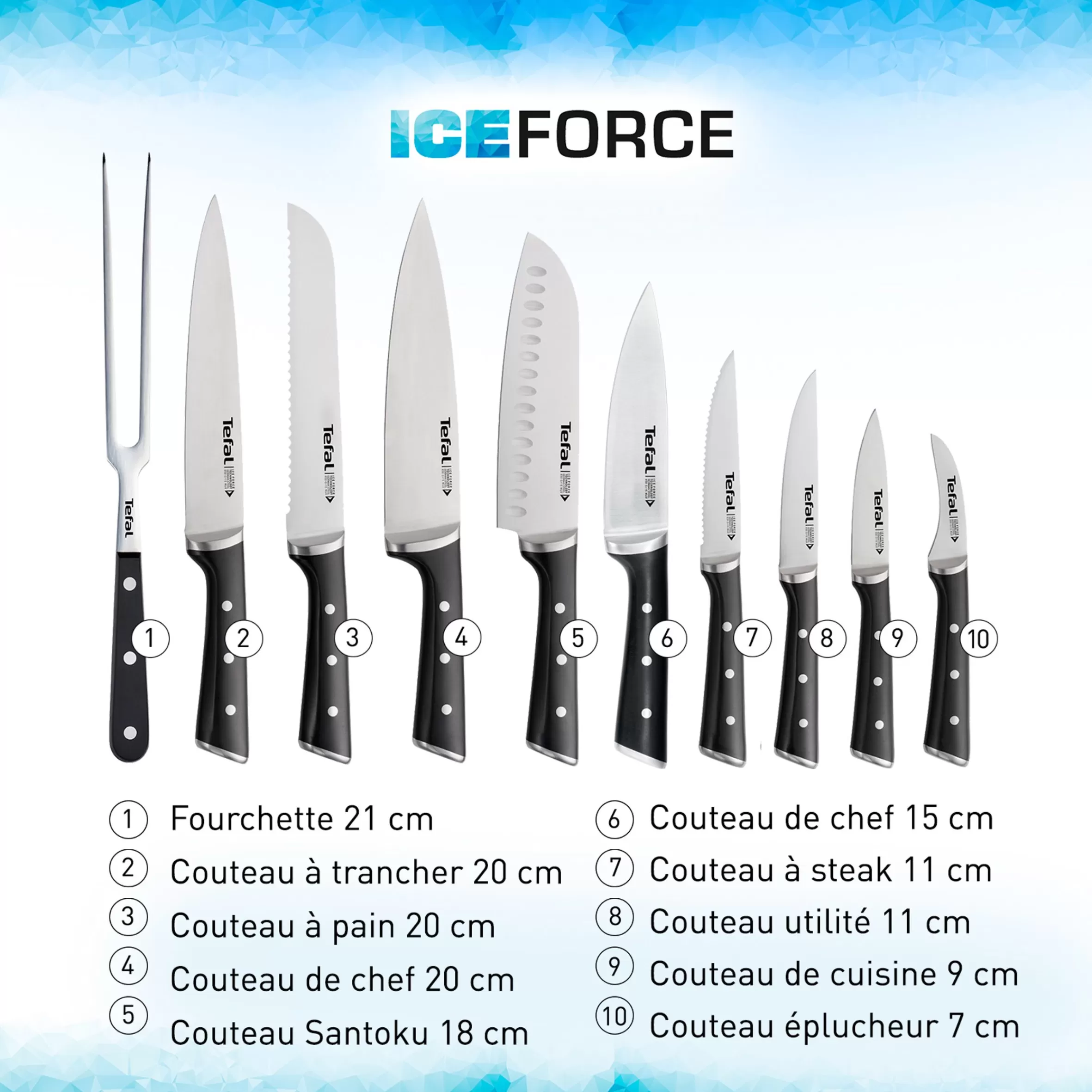 Ingenio Ice Force Set 4 Couteaux A Steak Inox-Moulinex Cheap