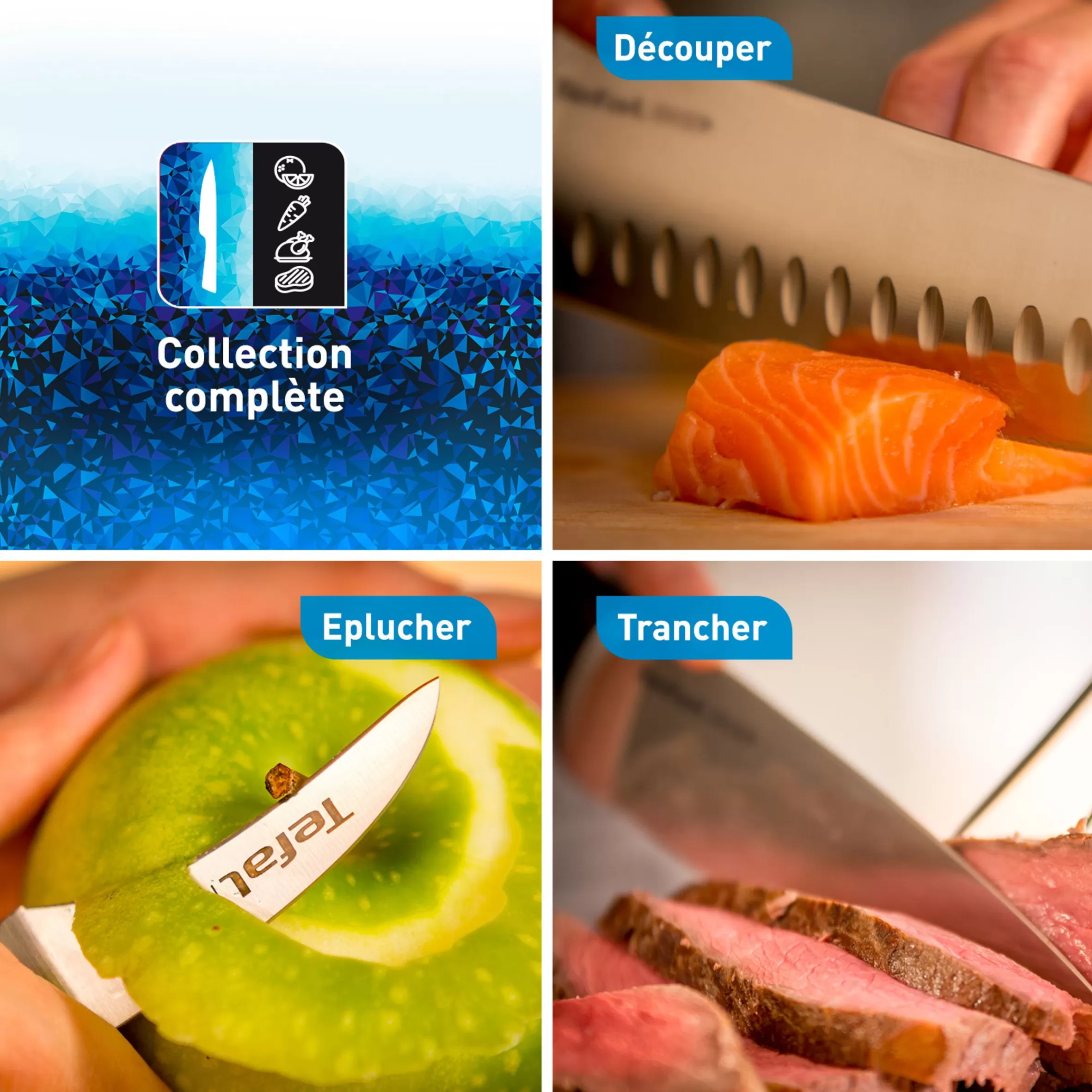 Ingenio Ice Force Set 4 Couteaux A Steak Inox-Moulinex Cheap